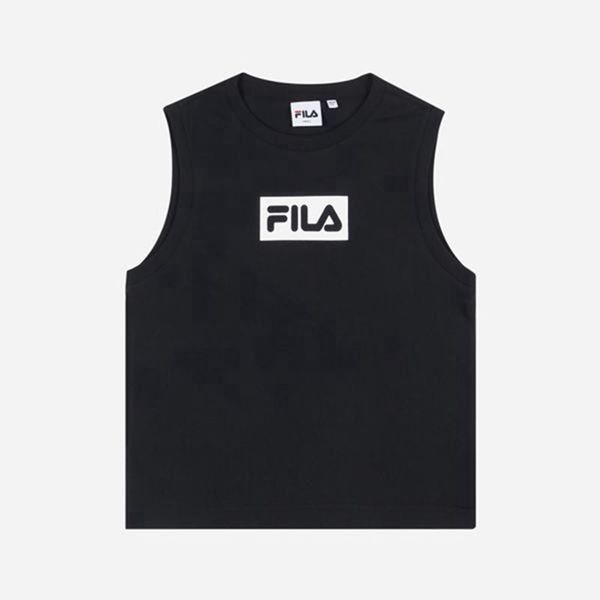 Camisetas Fila Mulher Pretas - Fila Sleeveless Portugal Online,UQPB-92846